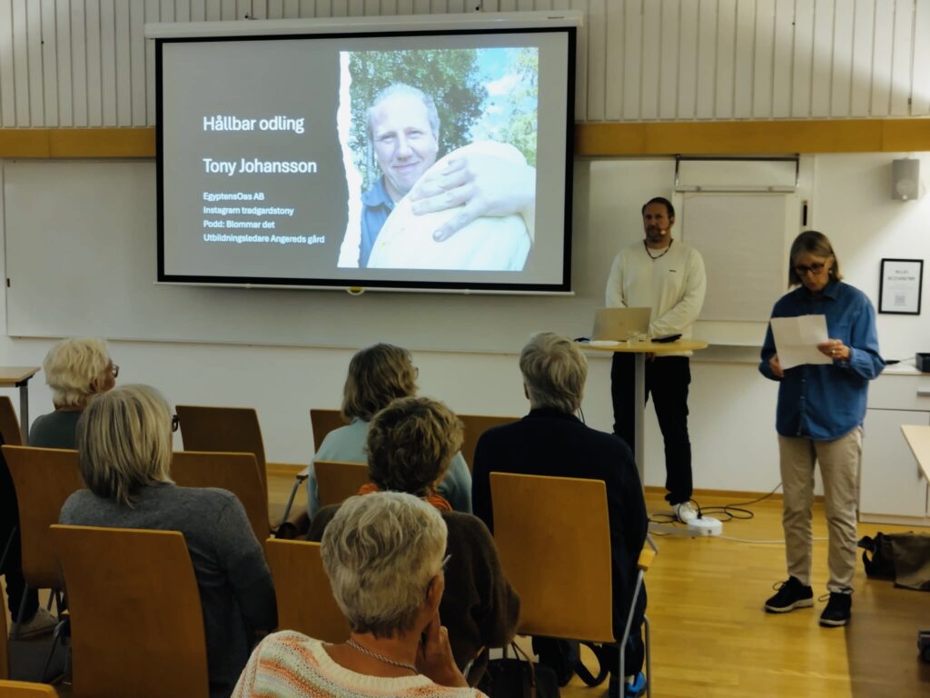 Föredraget om odling av Tony Johansson ett mycket intressant föredrag